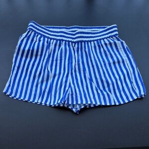 C&C California Royal Blue and White Striped Athletic Shorts